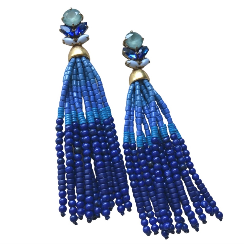 Stella & Dot Iris Tassel Earrings 2-in-1